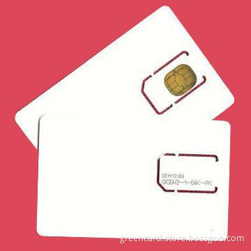 Test SIM Cards with ABS or PVC Body Material, 8-bit CPU, 2.7 to 3.3V, 4.5 to 5.5V Working Voltage